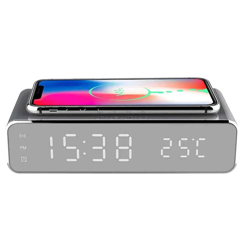 Radio réveil LED chargeur sans fil - Raynor