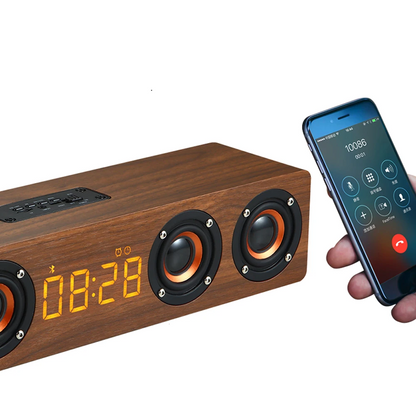 Radio réveil Bluetooth en bois - Mornis