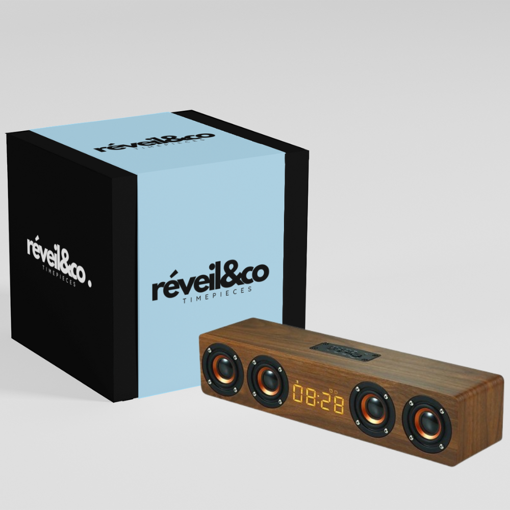 Radio réveil Bluetooth en bois - Mornis