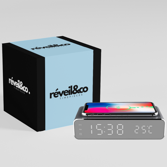 Radio réveil LED chargeur sans fil - Raynor