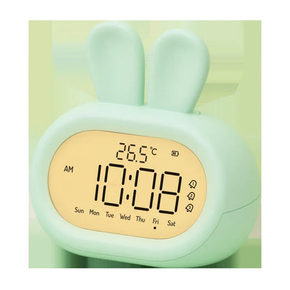 Réveil lapin pour enfant Émoticône LED - Kawaii