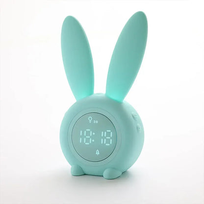 Réveil lapin aux grandes oreilles Veilleuse écran LED multifonctions - Clapino