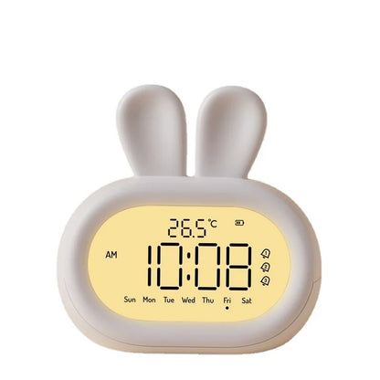 Réveil lapin pour enfant Émoticône LED - Kawaii