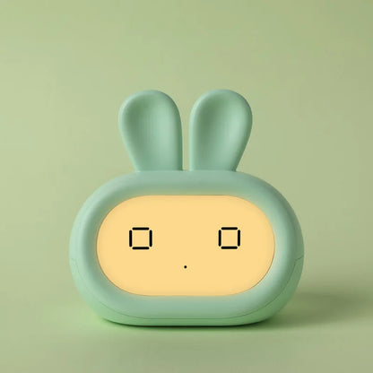 Réveil lapin pour enfant Émoticône LED - Kawaii