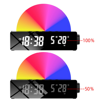 Réveil simulateur d'aube avec port de charge USB Type-C - Sunéa