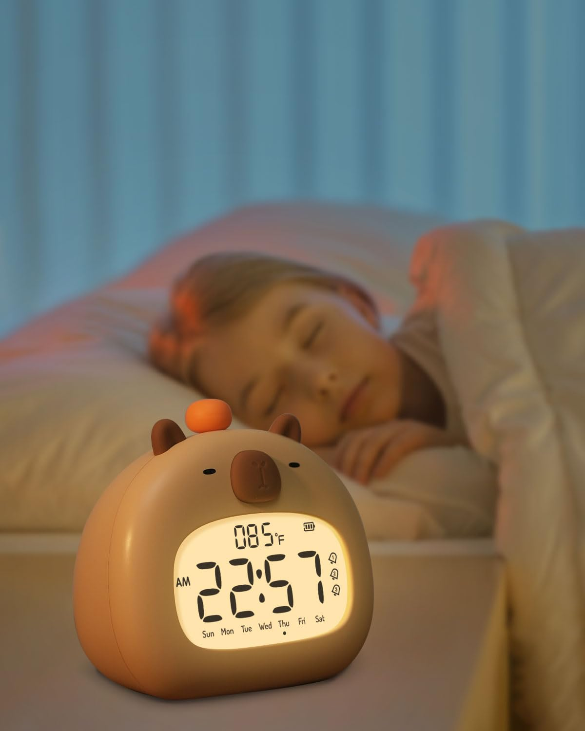 Réveil enfant Capybara Veilleuse LED - Capyboo