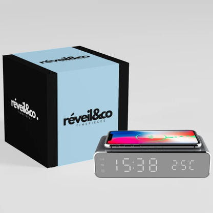Radio réveil LED chargeur sans fil - Raynor