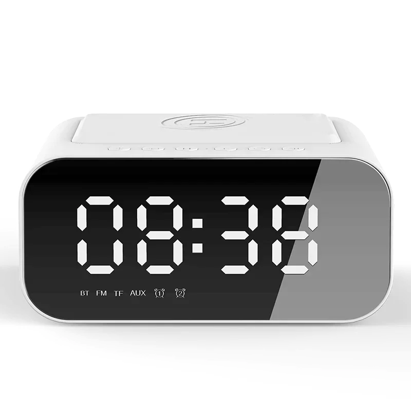 Radio réveil LED tactile chargeur sans fil - Névia