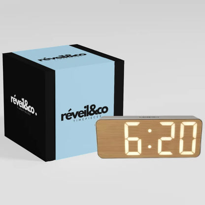 Réveil en Bois affichage LED - Lignum