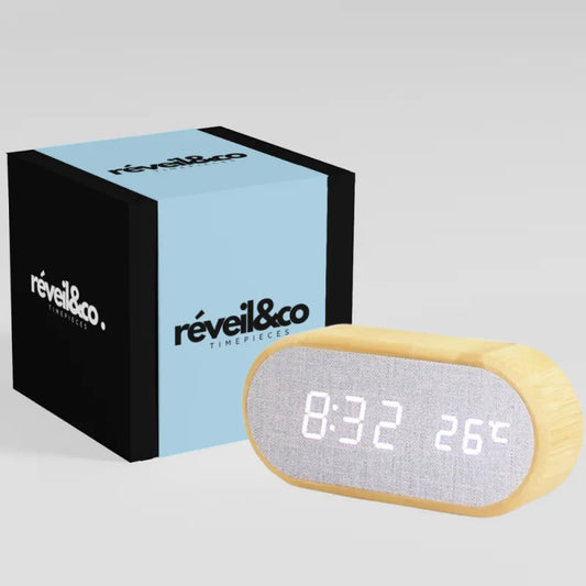 Réveil en Bois digital multifonctions - Sylva
