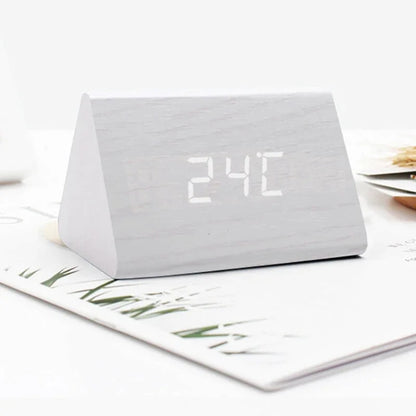 Réveil en Bois triangulaire LED - Racinal