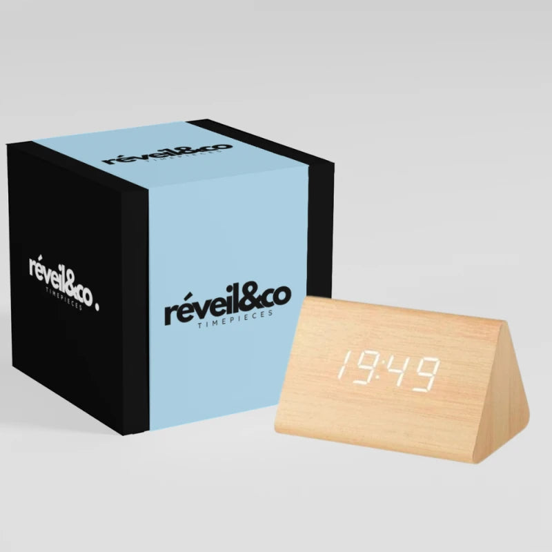 Réveil en Bois triangulaire LED - Racinal