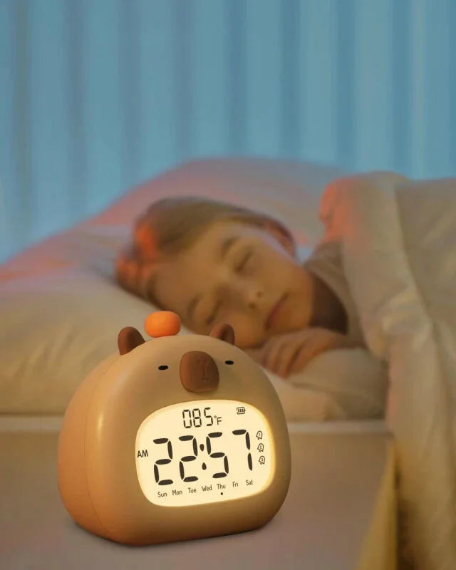 Réveil enfant Capybara Veilleuse LED - Capyboo