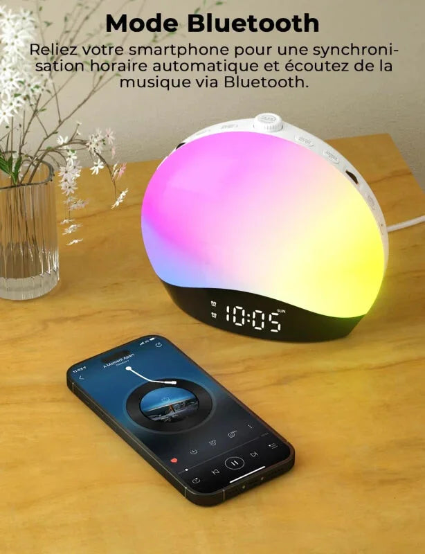 Réveil simulateur d'aube Bluetooth et Radio - La Sphère
