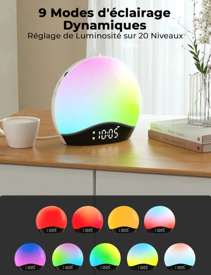 Réveil simulateur d'aube Bluetooth et Radio - La Sphère