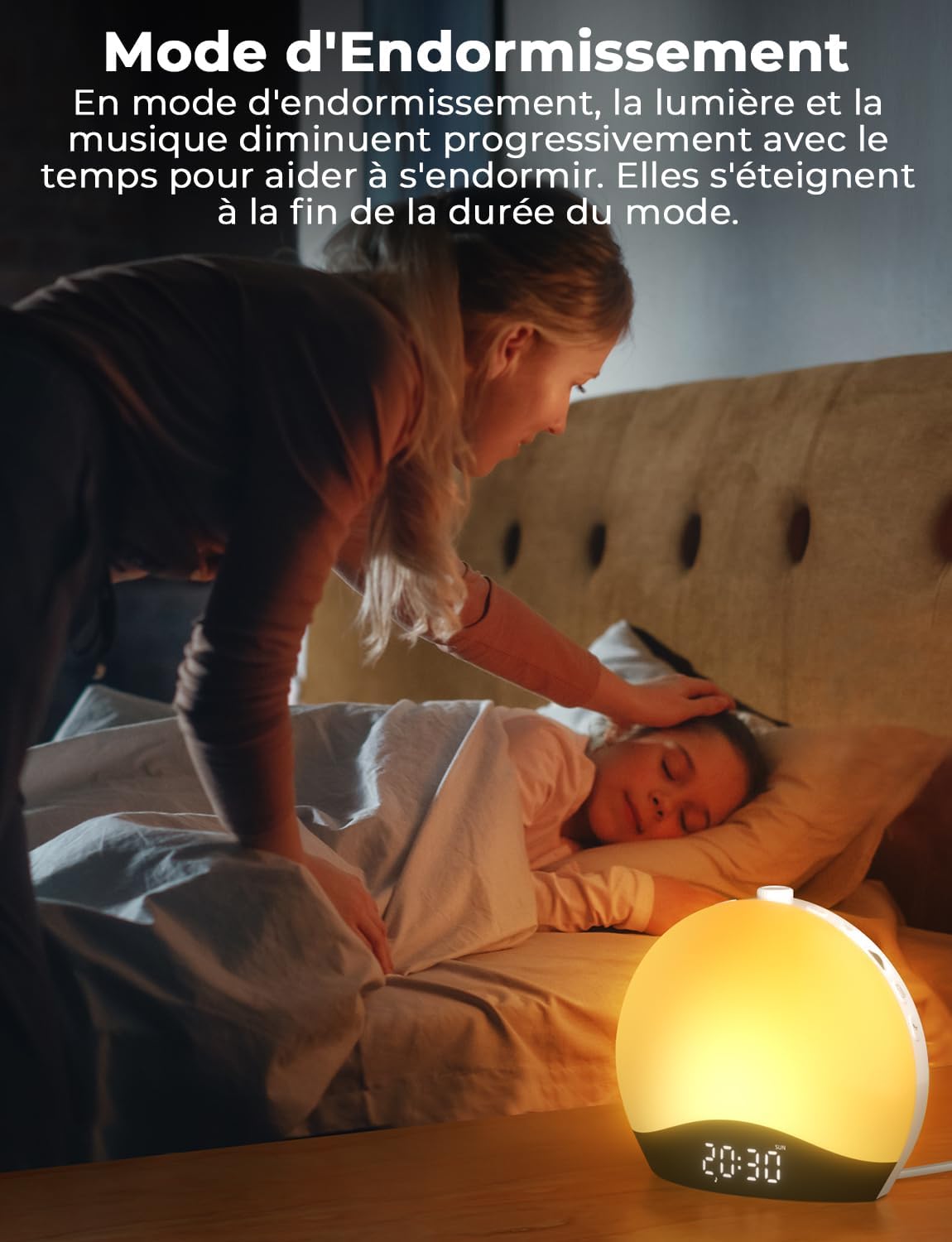 Réveil simulateur d'aube Bluetooth et Radio - La Sphère